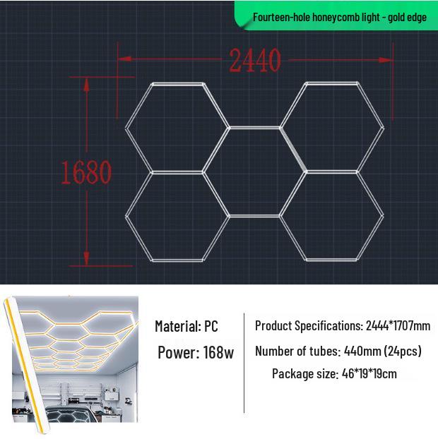 2025 Extra Wide High Brightness Honeycomb LED Garage & Car Wash Light