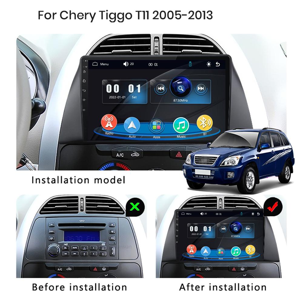 Car Radio Multimedia MP5 Player Head Unit Stereo BT For Chery Tiggo T11 2005-2013