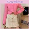 Fall Korean Style Knit Cardigan With Wool Blend Fabric For Women Casual Wear