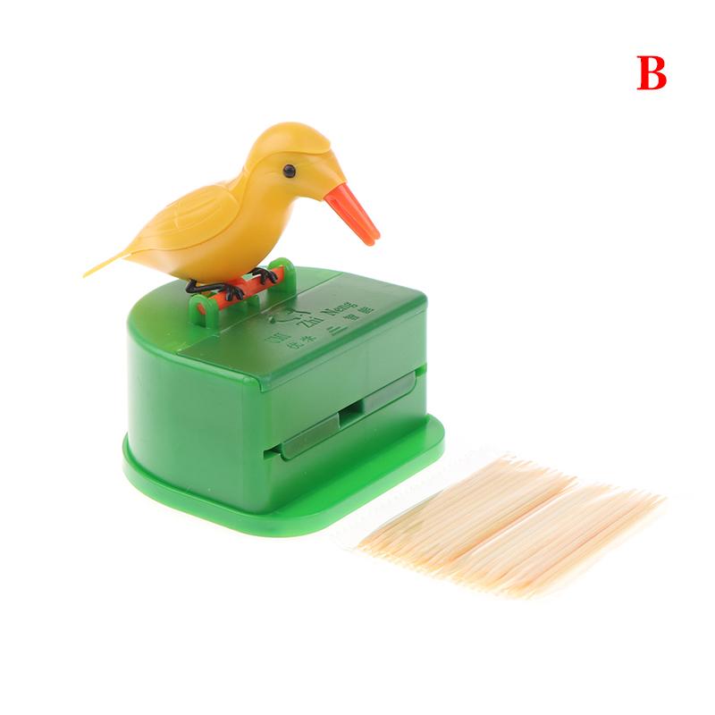 Маленький контейнер для зубочисток в виде птицы, автоматический диспенсер для зубочисток, держатель для зубочисток B