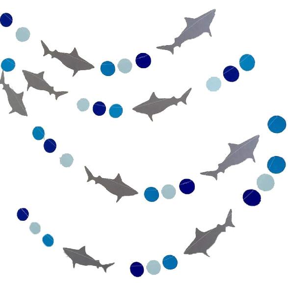 Shark Banner, Shark Garland, Ocean Animals/Shark Baby/Under The Sea/Summer Beach Bach/Swimming Pool/Hawaii Luau/Shark Doo Doo Theme Baby Shower