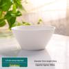 Korean Style White Bone China Vertical Stripe Dish - Shallow & Deep Options