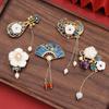 1Pcs National Style Brooch Women'S Retro High-End Corsage Temperament Tassel Pin Creative And Versatile