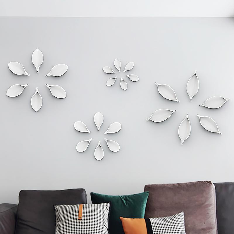 Modern Sofa Background Wall Decoration Restaurant Porch Art Resin Wall Decoration Pendant Model Room Leaf Wall Decoration