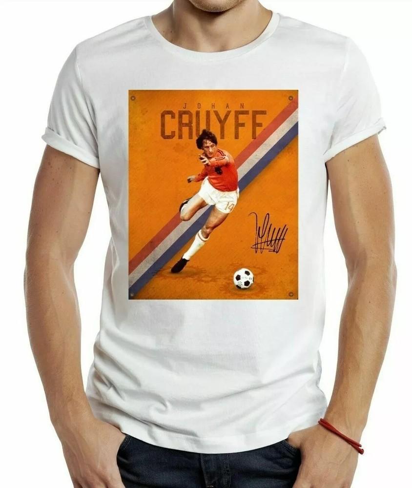Футболка Cruyff Ретро Крутая Подарок Футболка Голландия Футбол 80-х Великобритания Унисекс Футболка XXXXL