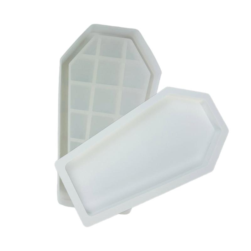 Halloween Coffin Trinket Box Mold Handmade Epoxy Resin Silicone Molds Casting Jewelry Storage Container Organizers