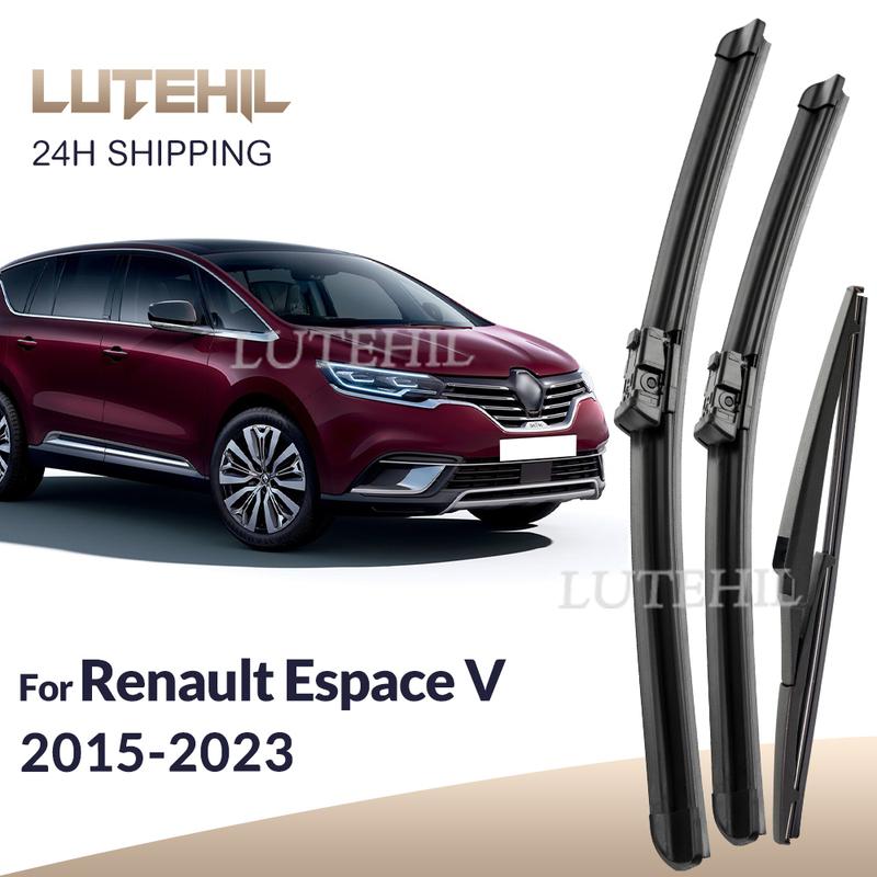For Renault Espace V 2015-    Wiper Front & Rear Wiper Blades Windshield Windscreen Window Brushes 30"+28"+12"