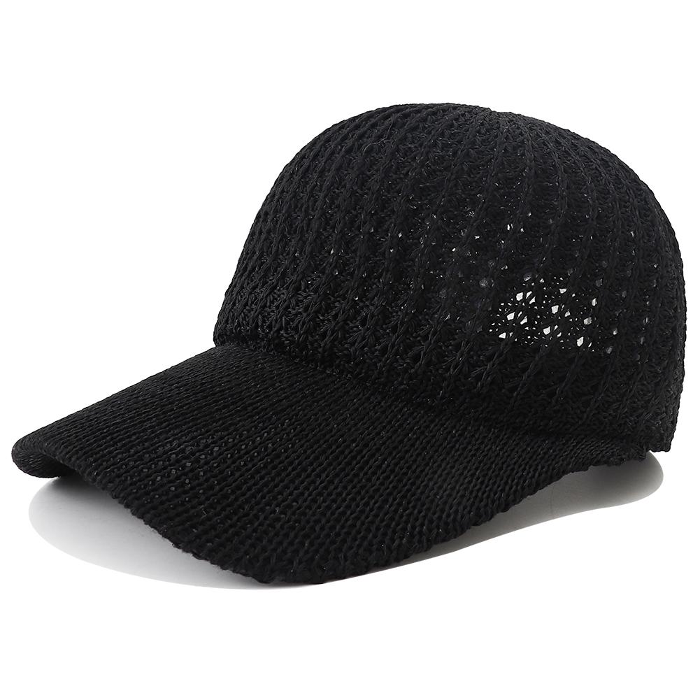 

2025 New Summer Breathable Mesh Baseball Cap Snapback Hat Outdoor Sport Sunscreen Trucker Hats For Women Men Sunhat Adjustable чорний