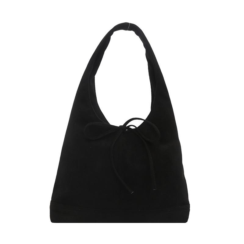 Vintage Shoulder Bag Solid Color Fashi Underarm Bag Large Capacity Handbag Versatile Women'S Bucket Bag For Travel Shopping