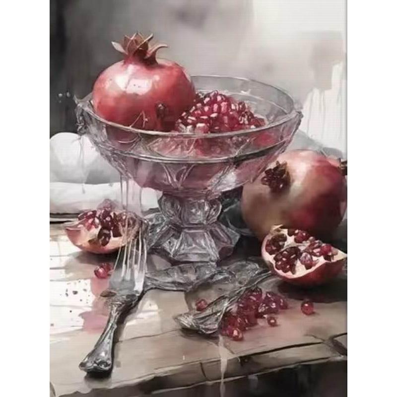 Diy Diamond Painting New Collection Vintage Guava Fig Fruit Still Life Vase Full Rhinestone Embroidery Mosaic Picture Wall Decor