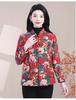 Northeast Women's Thick Floral Cotton Jacket, Plus Velvet, 2025 Winter Yangge Dance Buttoned Performance Costume