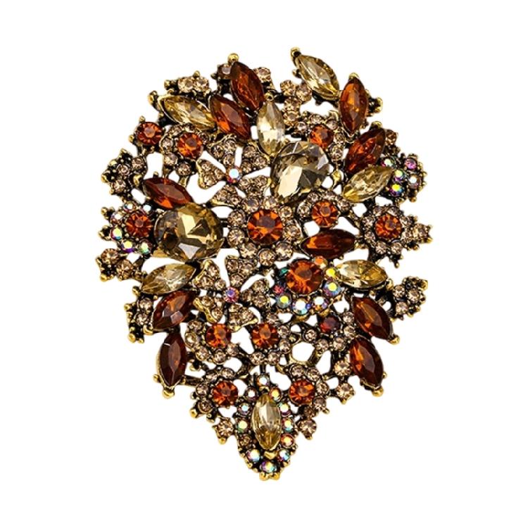 

Crystal Brooch Multifunctional Accessory Beautiful Flower Badge Delicate Brooch Perfect for Fashion Enthusiasts Present