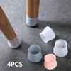 4PCS Home Furniture Leg Protectors Table Leg Pads Table Leg Protectors Chair Protective Pads Silent Chair Leg Pads Soft Silicone Material