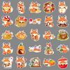 50 Autumn Doodle Stickers - Cartoon Cute Hand-Painted Animals for Phone Decoration