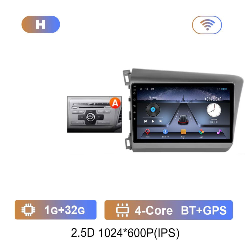

Android 14 Car Radio Multimedia Player for For Honda Civic 9 2012 - 2015 GPS Navi WiFi QLED Screen DSP Stereo 4G Cooling Fan