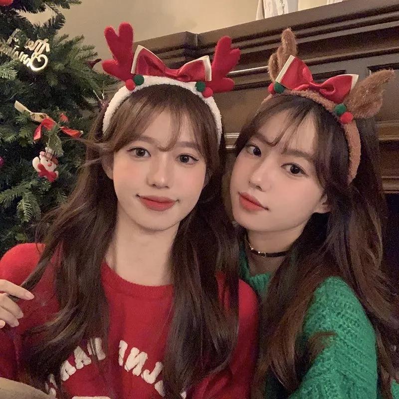 Christmas Hats Christmas Hairpin Decoration Party Headwear Cute Deer Headband Kawaii Hair Accessorie Navidad
