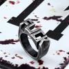 Beier Retro Titanium Steel Men's Letter Ring
