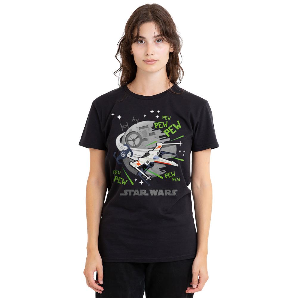 STAR WARS Unisex Adult Pew Pew X-Wing T-Shirt