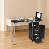 Professional Makeup Train Case Aluminum Cosmetic Case, Workbench With Supporting Legs, Rolling Makeup Case Extra Large Trolley Makeup Travel