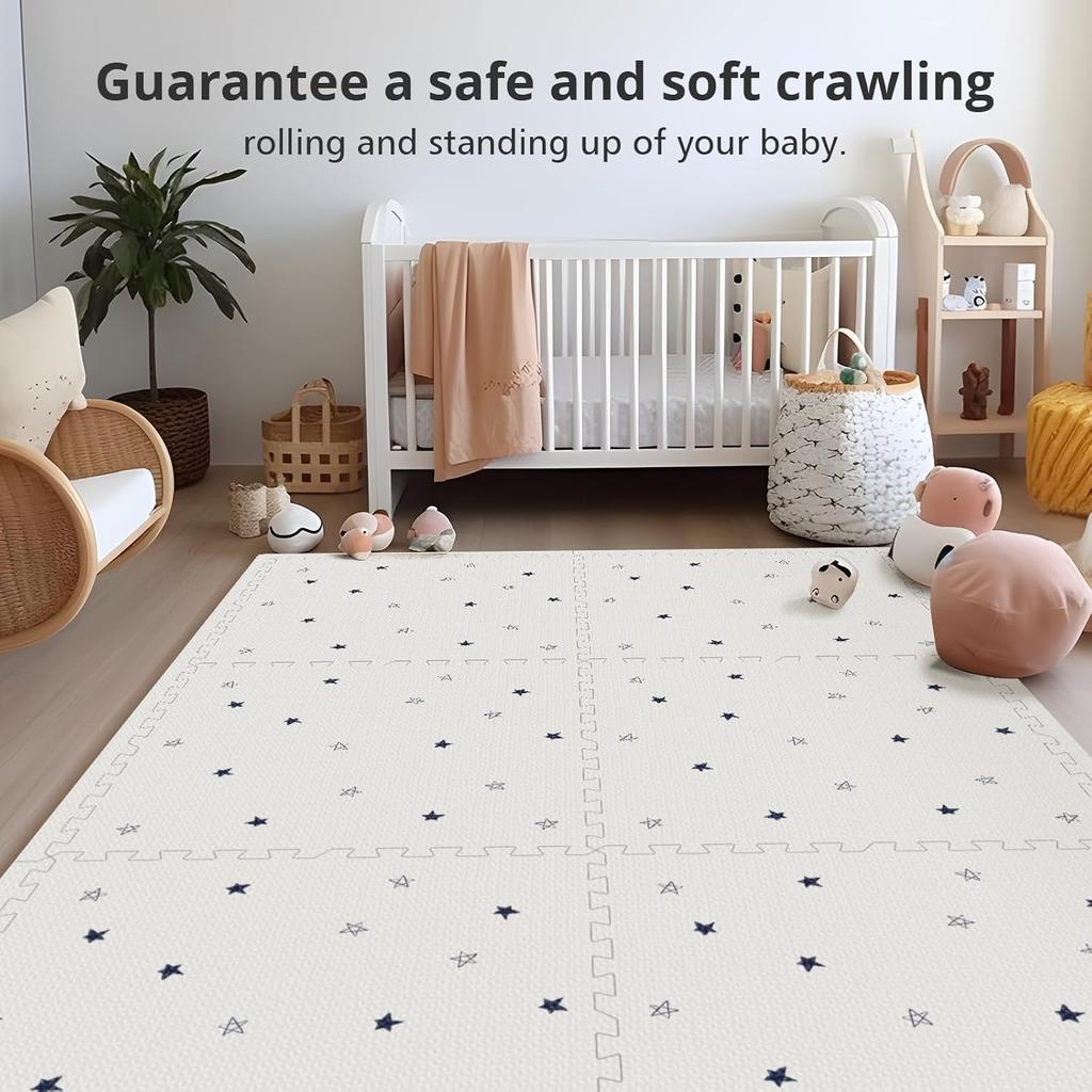 Baby Foam Play Mat, PIGLOG 72x48 Baby Crawling Mat, Floor Mats for Kids for Infants with Interlocking Floor Tiles, Toddler Playm