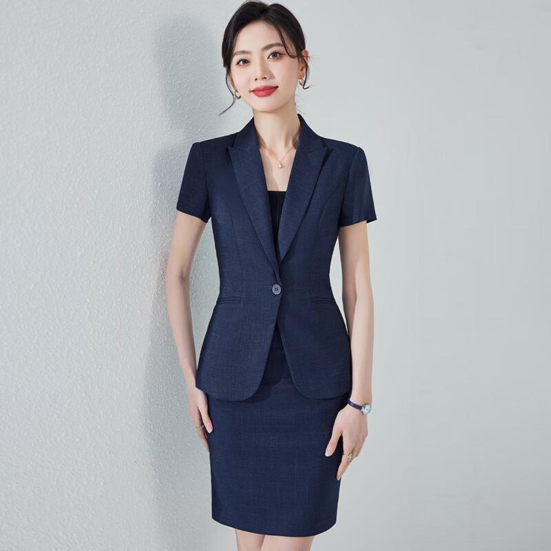 Teluoman Women s Short Sleeve Business Suit S