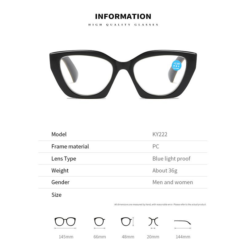 New Women Fashion Reading Glasses Butterfly Shaped Anti Blue Light Design Glasses Spring Glasses Legs Reading Eyeglasses+1.0+4.0