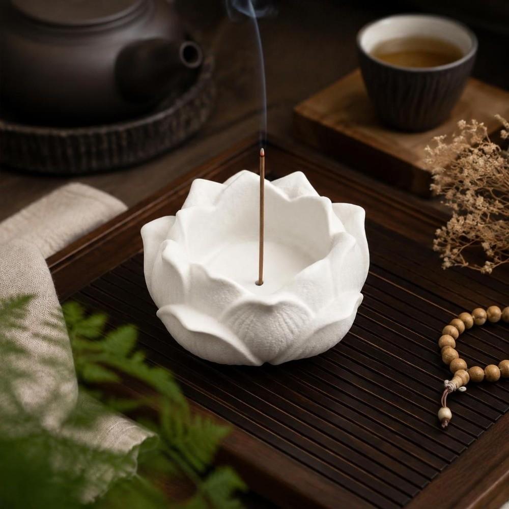 Minimalist Electronic Candle Holder Chinese Style Tabletop Incense Base Purify Air