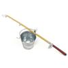 2Pcs/Set 1:12 Dollhouse Miniature Metal Fishing Rod Model + Water Bucket