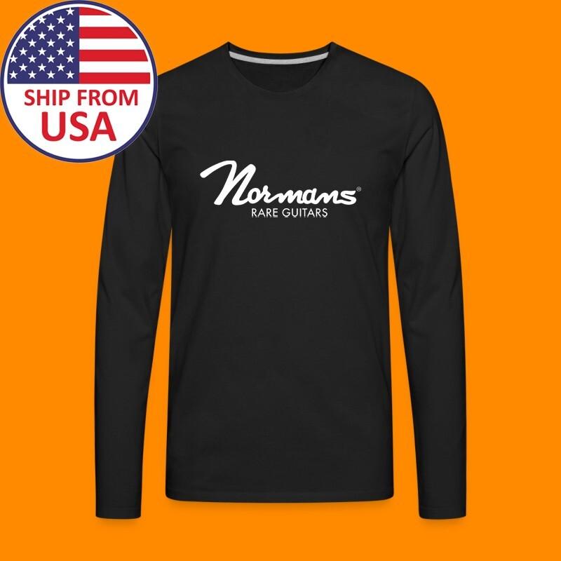 Normans Rare Guitars Men#039;s Black Size S to 2XL Unisex T-Shirt XL