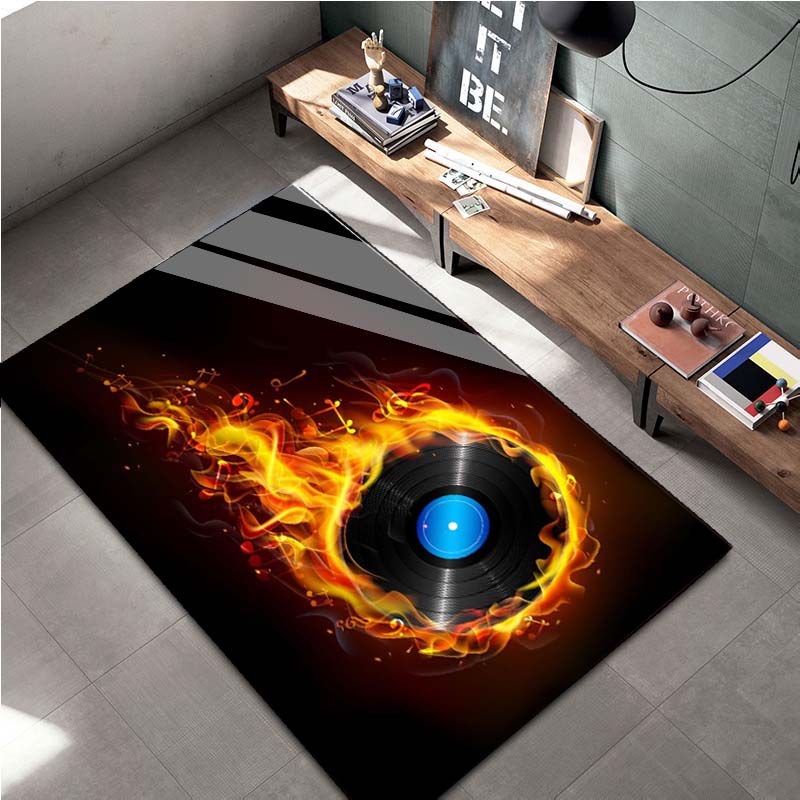 

1/15 Sizes Vinyl Disc Player Pattern Rug Non-Slip Floor Mat for Bedroom Living Room Kitchen Home Decor Carpet 40x60cm (16x24in)