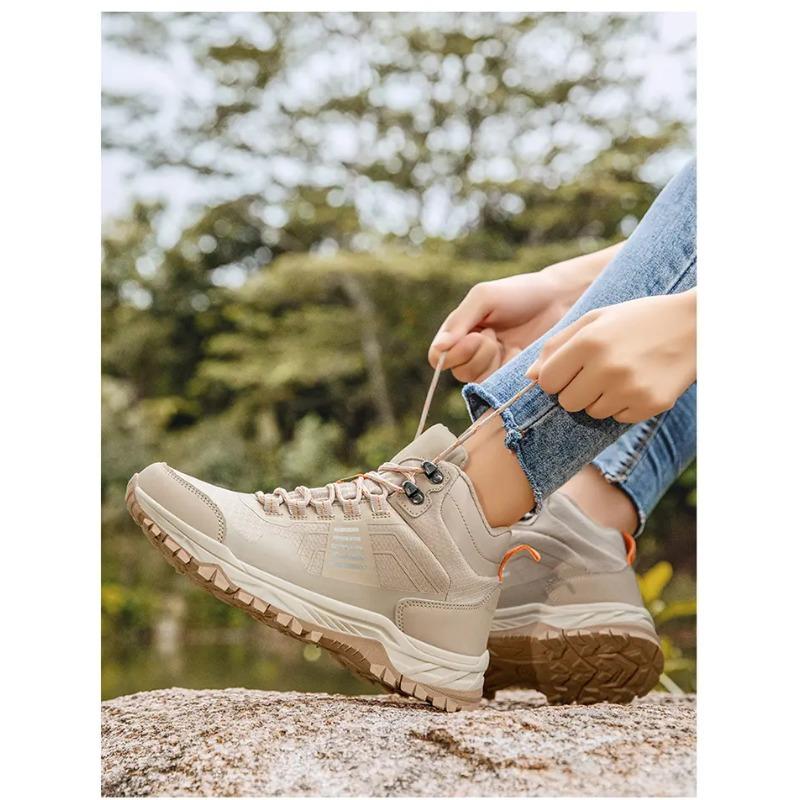 High-Quality Men's Hiking Boots Outdoor Anti Slip Wear-resistant Snow Boots Man High Top Winter Trekking Walking Shoes Women