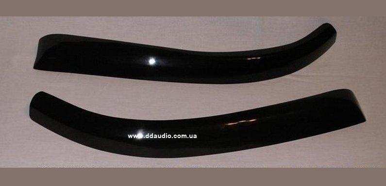 Øyevipper til frontlykter (2 stk, sort) Svart matte for Volkswagen T5 Transporter 2003-2010