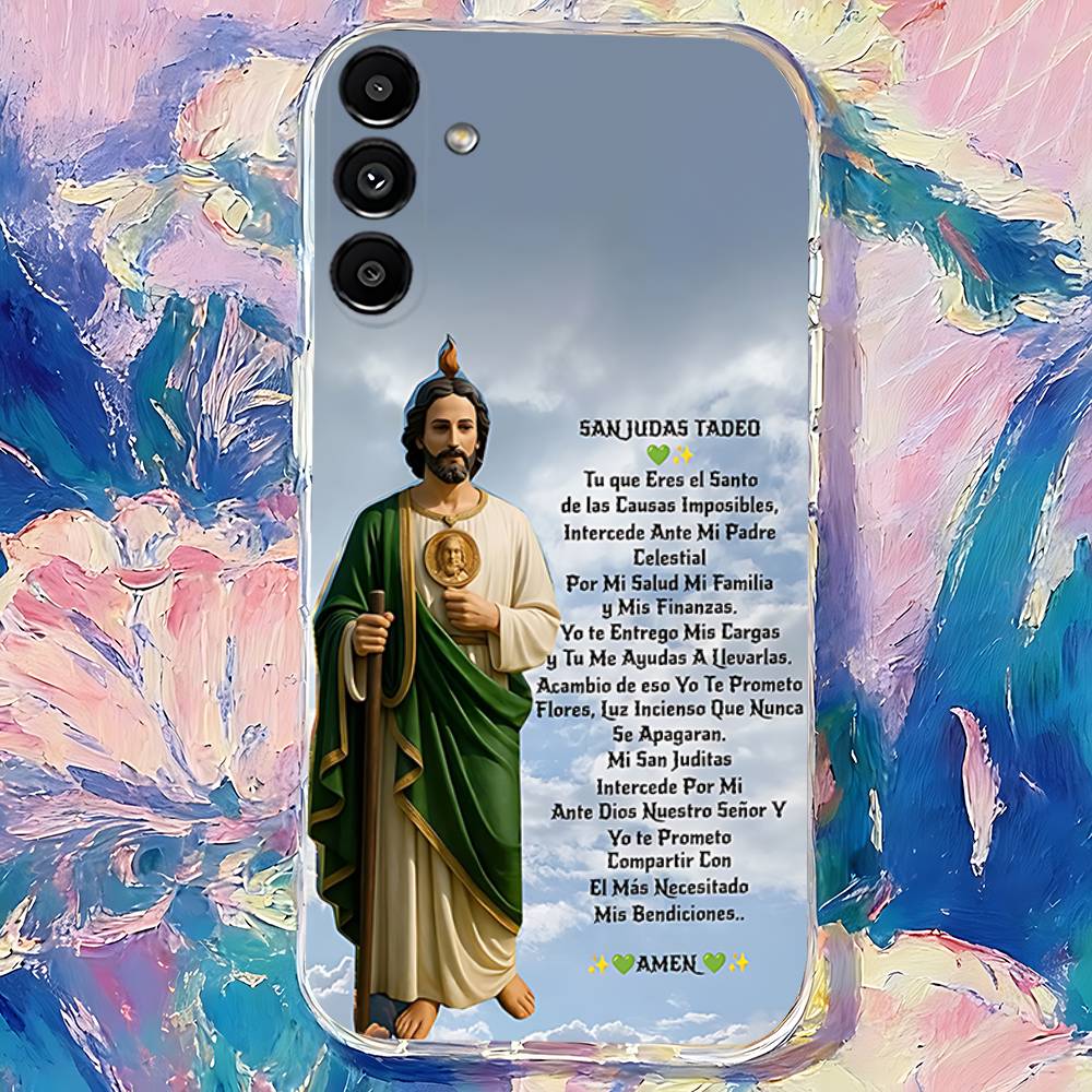 

Art San J-Judas Tadeo Belief Phone Case For Samsung S30,S25,S24,S23,S21,S22,S20,S10,5G,FE,lite,PIus,Ultra Transparent Cover SamsungS10lite2019