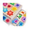 Wooden Geometric Shape Jigsaw Puzzle for Toddlers, Ages 1-3, Early Learning Toy