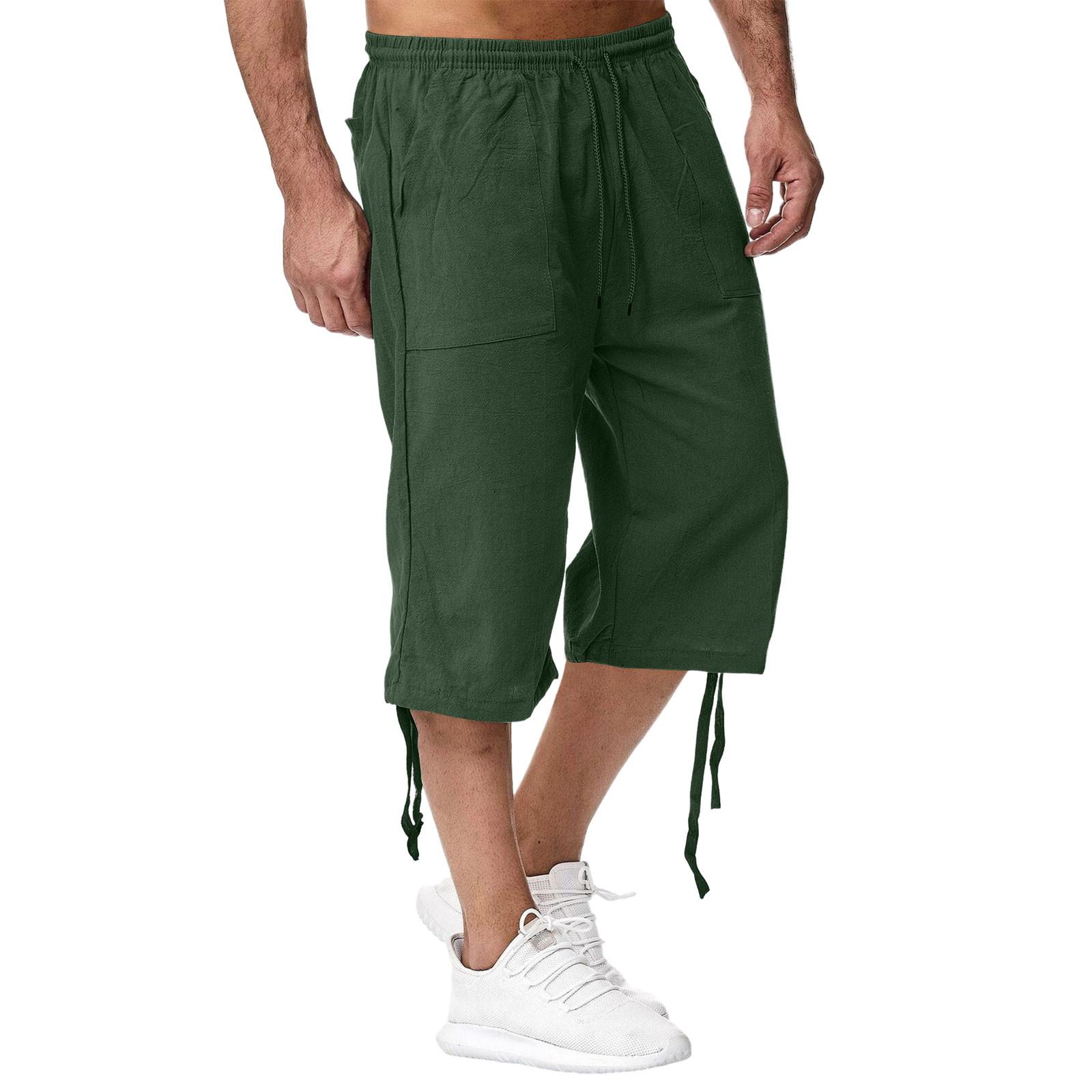 

Men S Casual Cotton And Linen Sports Pants, 70% Casual Pants L армія зелений колір