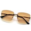Sunglasses for Men and UV Square Lightweight Tinted Lenses [MERRY PLEASURE] Women, Protection, Rimless, Shape, (25g),