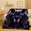 3D Dead God Anubis Pharaoh Ancient Egypt Mythology Cartoon Flannel Blanket,Ultra Soft Plush Throw for Home Bedroom Bed Sofa