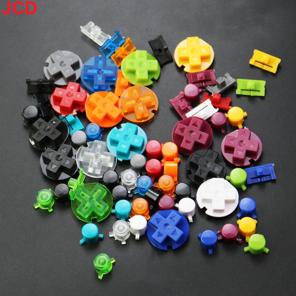 JCD 1 Set Colorful Replacement Buttons Set Replacement For Game Boy GBP Console On Off Button A B Buttons D Pads Replace