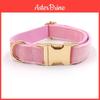 Haustier-Kettenhalsband Polyester Hundehalsband Nicht dehnbar Mit Eleganter Goldener Schnalle