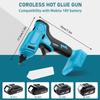 Rechargeable 100W Portable Hot Melt Glue Gun 280°C with 10x 11mm Sticks, DIY Repair Tool, Compatible with Makita 18V Batteries