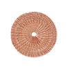 Artistic Handwoven Rattan Wall Hanging Flat Basket Nordic Styles Farmhouses Weave Rrnament Wall Decoration for Living Room