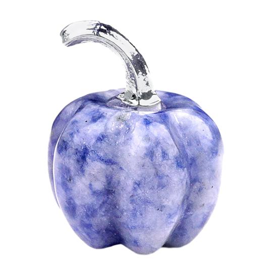 Natural Stone Pumpkin Figurine Mini Carved Gemstone Pumpkin Statue Healing Stones Ornaments for Fall Harvest Thanksgiving Halloween Home Decor