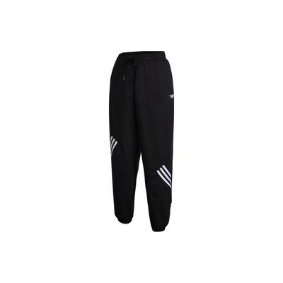 Neo Solid Stripe Casual Tapered Knit Sports Pants Women Bottoms Black HN2388