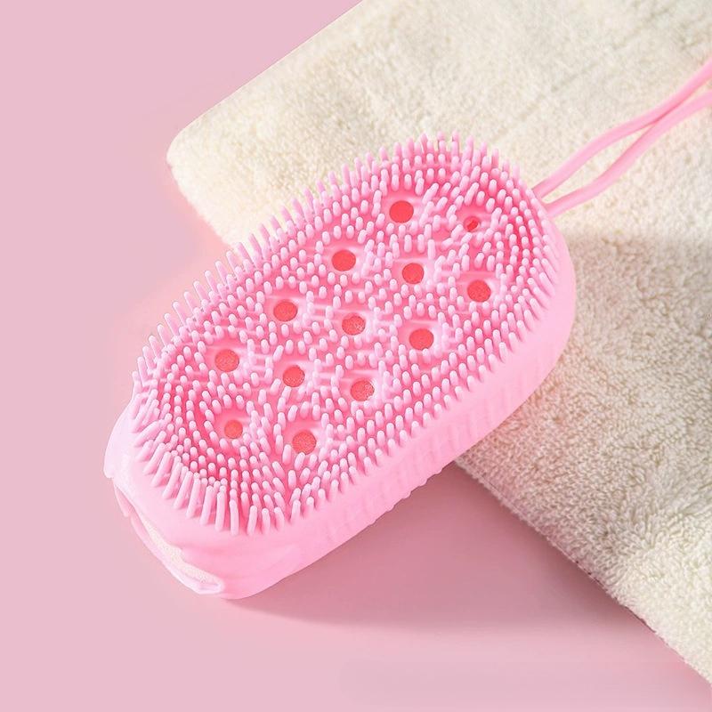 1/4pcs Silicone Shower Brushes - Clean & Massage in One, Enhance Your Bathing Experience, Massage Brushes|Ergonomic Design