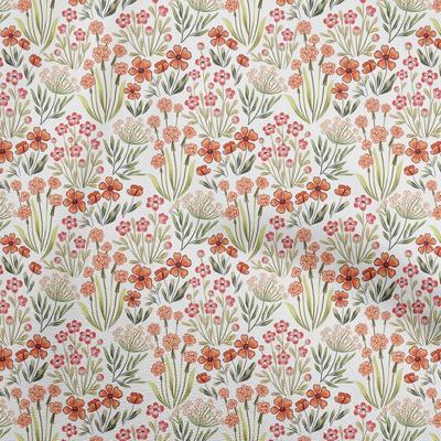 Cotton Flex Light Yellow Fabric Floral Diy Clothing Quilting Fabric Print Fabric By Yard 40 Inch