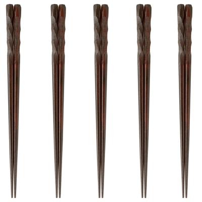 Happy Set of Made of Made In PID4050 J-kitchens Chopsticks, 5, Wood, Japan,