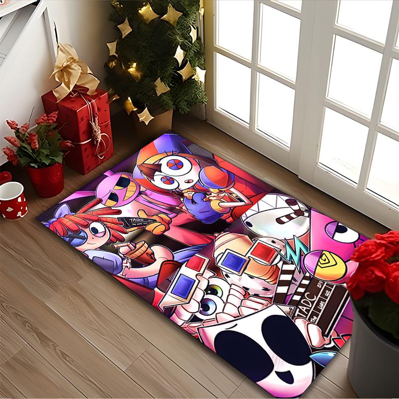 1pc Office Printed Area Carpet, The Amazing Digital Circus Rug, Home Sofa Chair Mat For Christmas and Halloween Décor