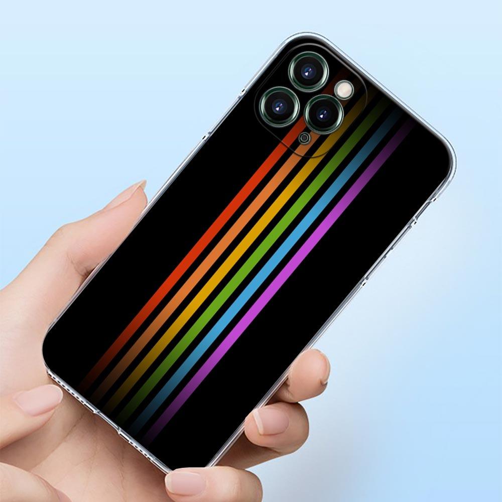 Gay Lesbian LGBT Rainbow Love Shell Case for iPhone 16 15 11 12 13 14 Pro Max for iPhone 16 Plus Soft Transparent Cover Fundas
