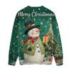 Ladies' Fashionable And Casual Christmas Cute Printed Round Neck Long Sleeved Knitted Yarn
