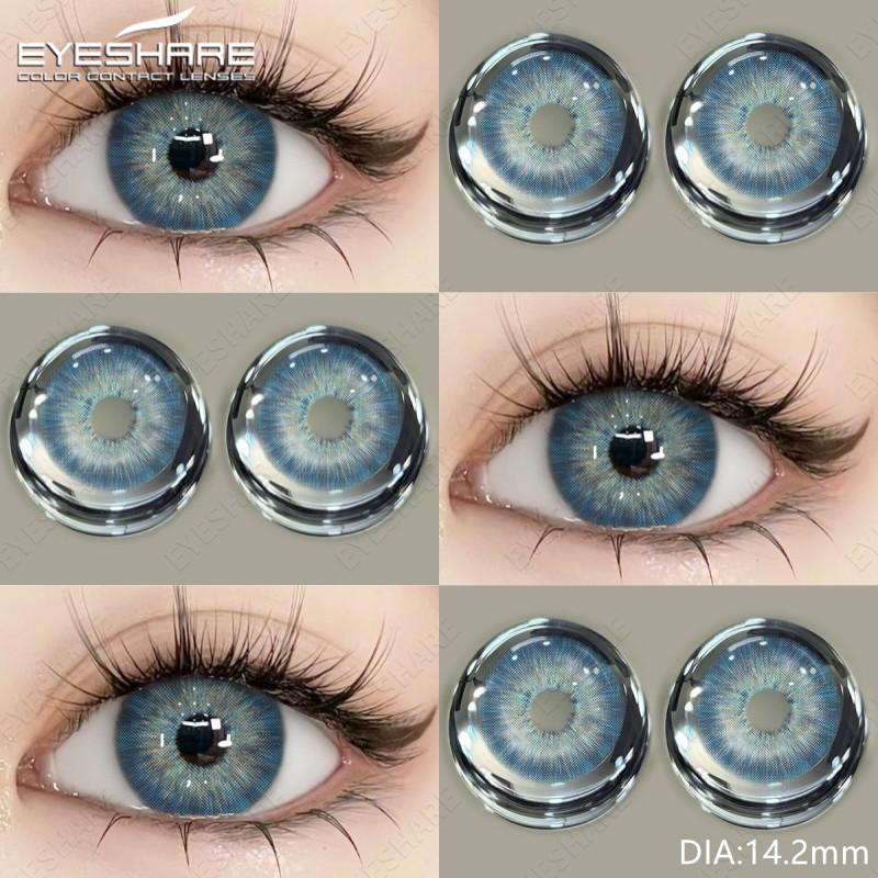 Eyeshare 2PCS PATTAYA Colored Contact Lenses for Eyes 0 ~ -8.00 Prescription Myopia Contact Lenses Natural Lens Beauty Cosmetics